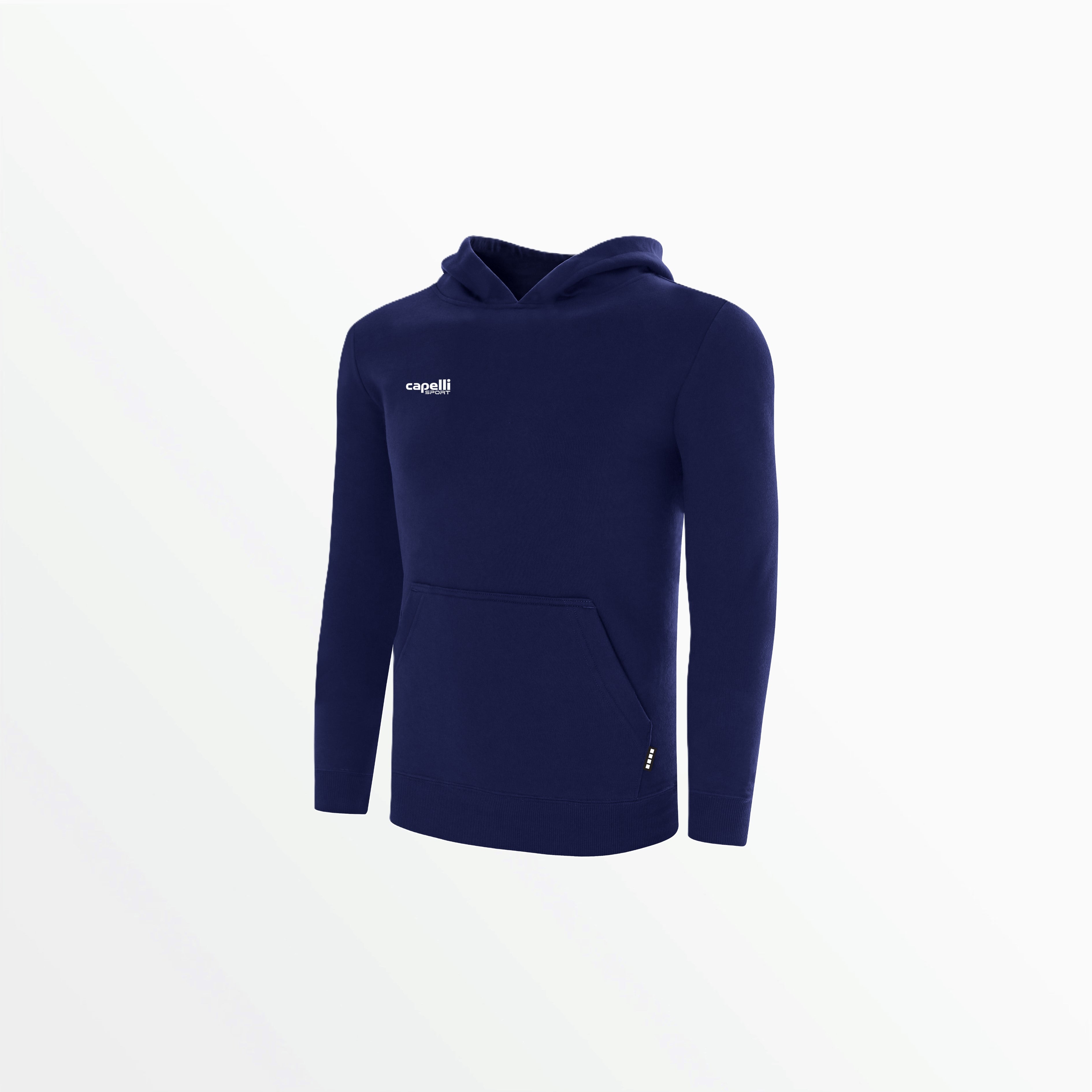 BASICS Fleece Pullover Hoodie with Chest Logo