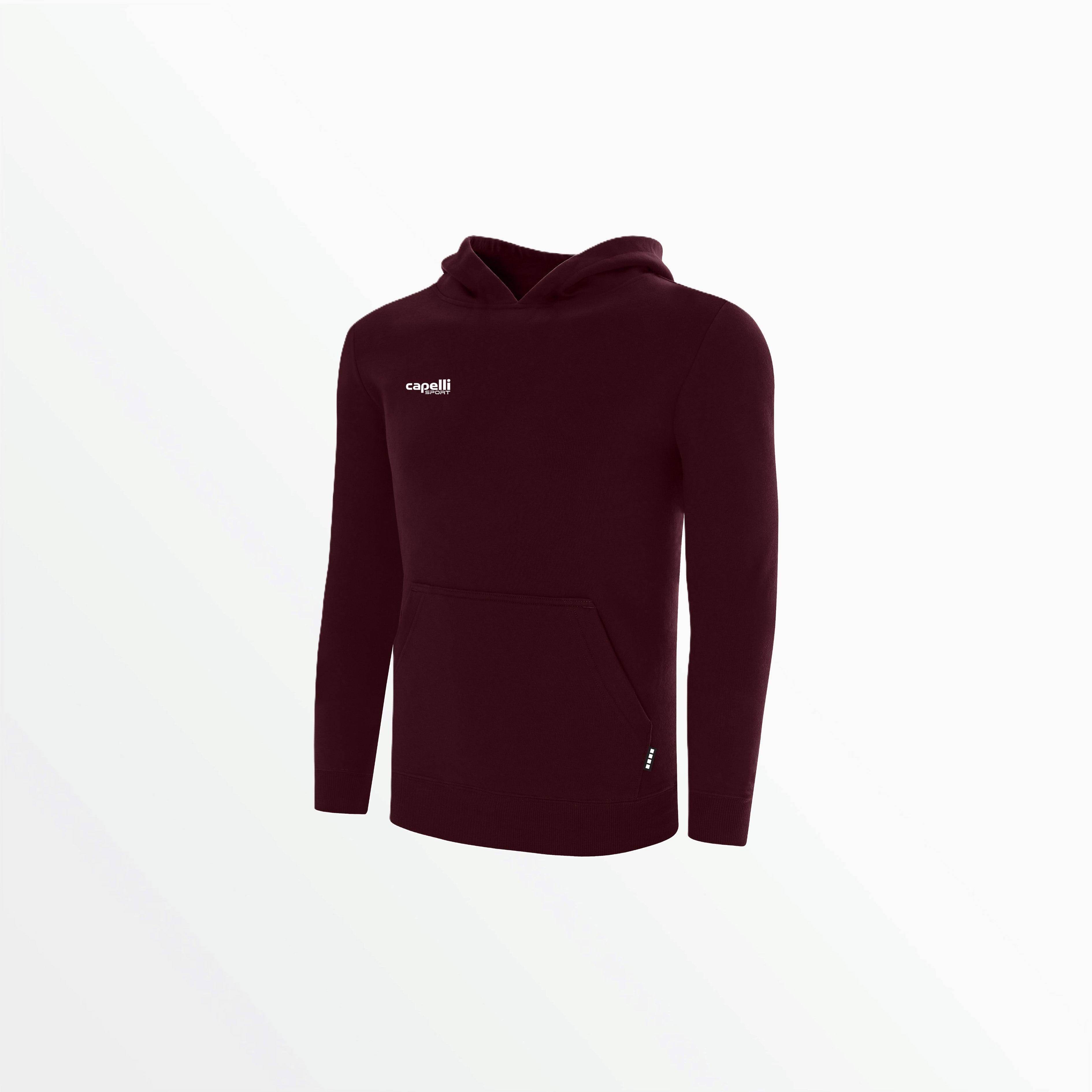 BASICS Fleece Pullover Hoodie with Chest Logo