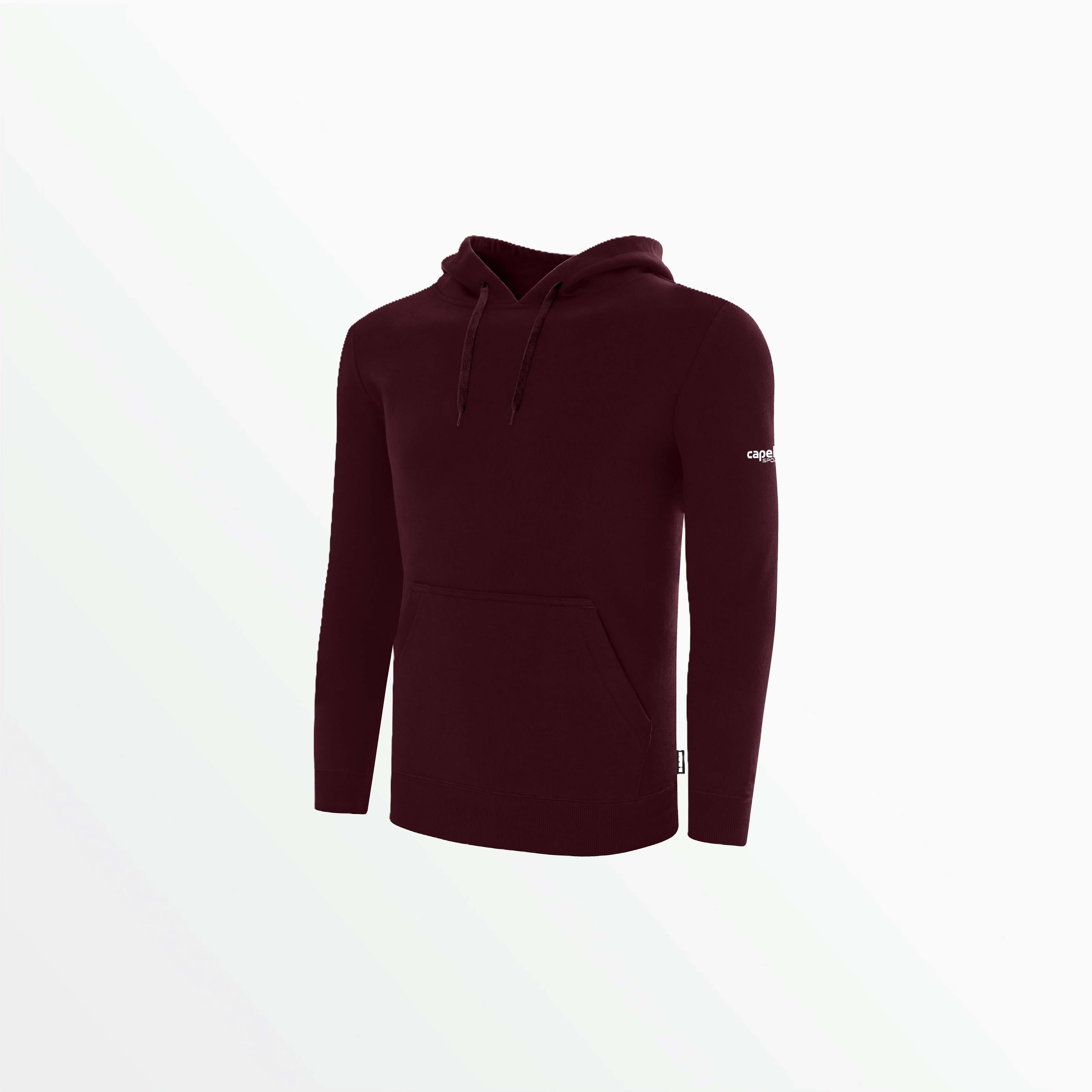 BASICS fleece pullover hoodie w/ sleeve logo
