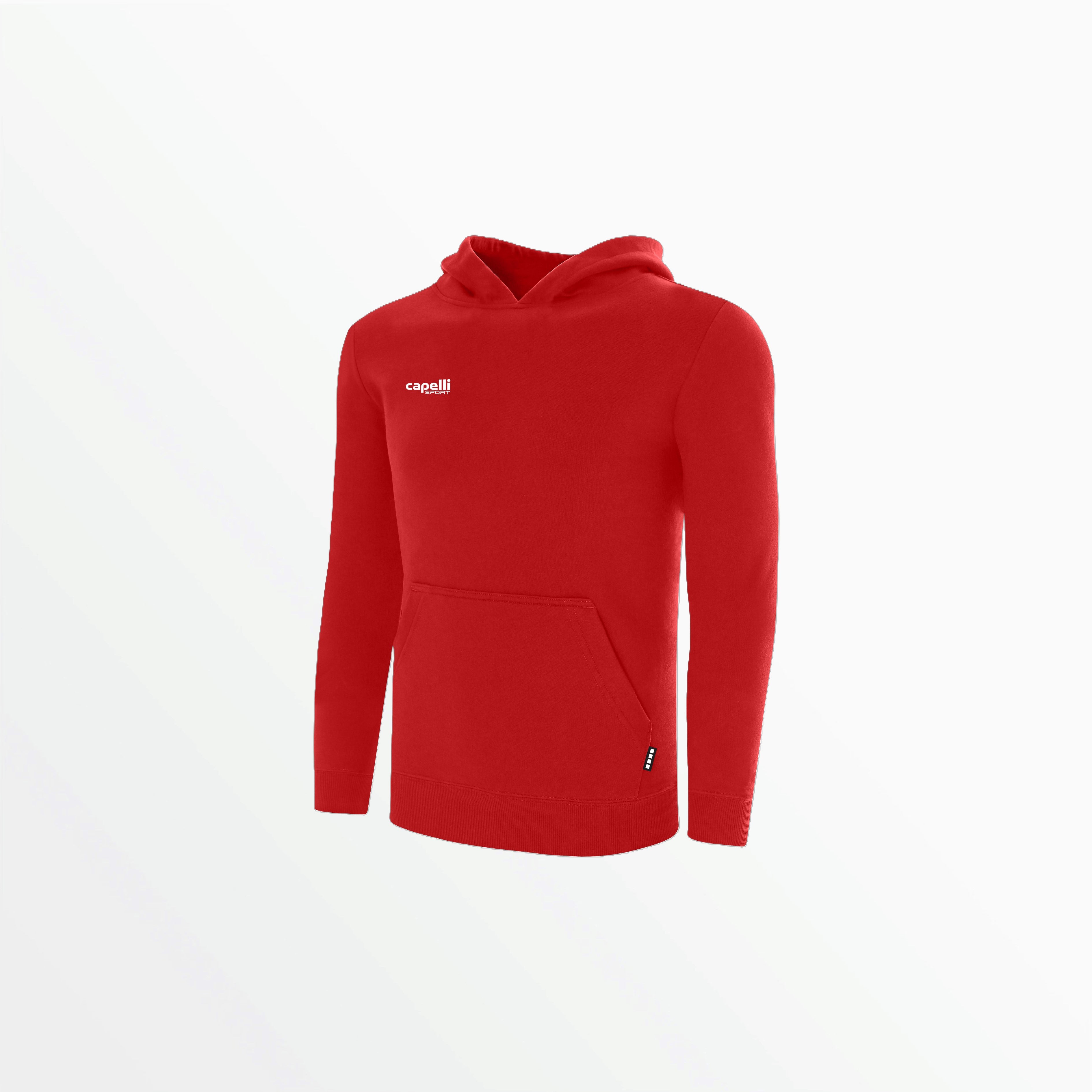 BASICS Fleece Pullover Hoodie with Chest Logo
